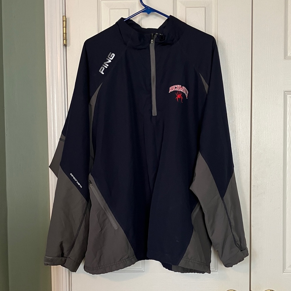 Ping University of Richmond Navy and Gray Half-Zip Jacket